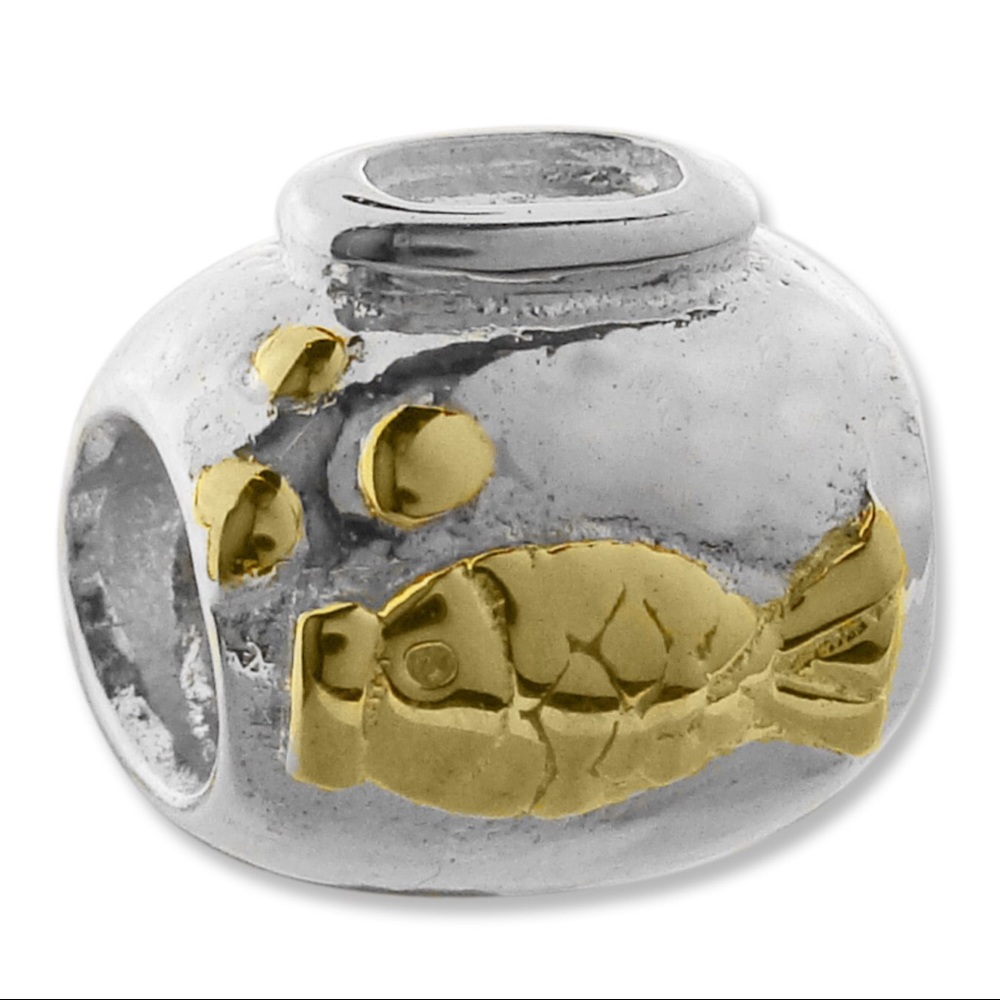 Carlo Biagi fishbowl two-tone charm
